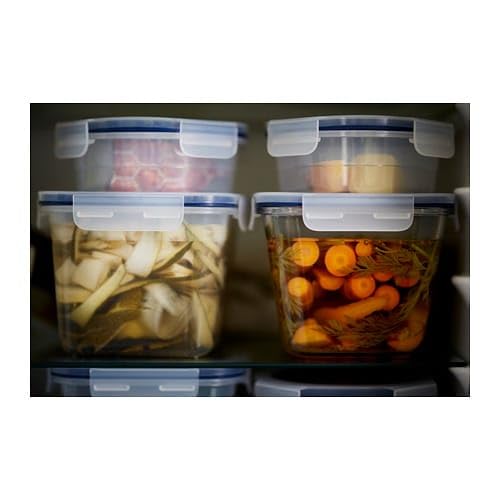 IKEA 365+: Förvaringsbehållare med lock, 21x15x12cm, glas/plast (992.690.75)