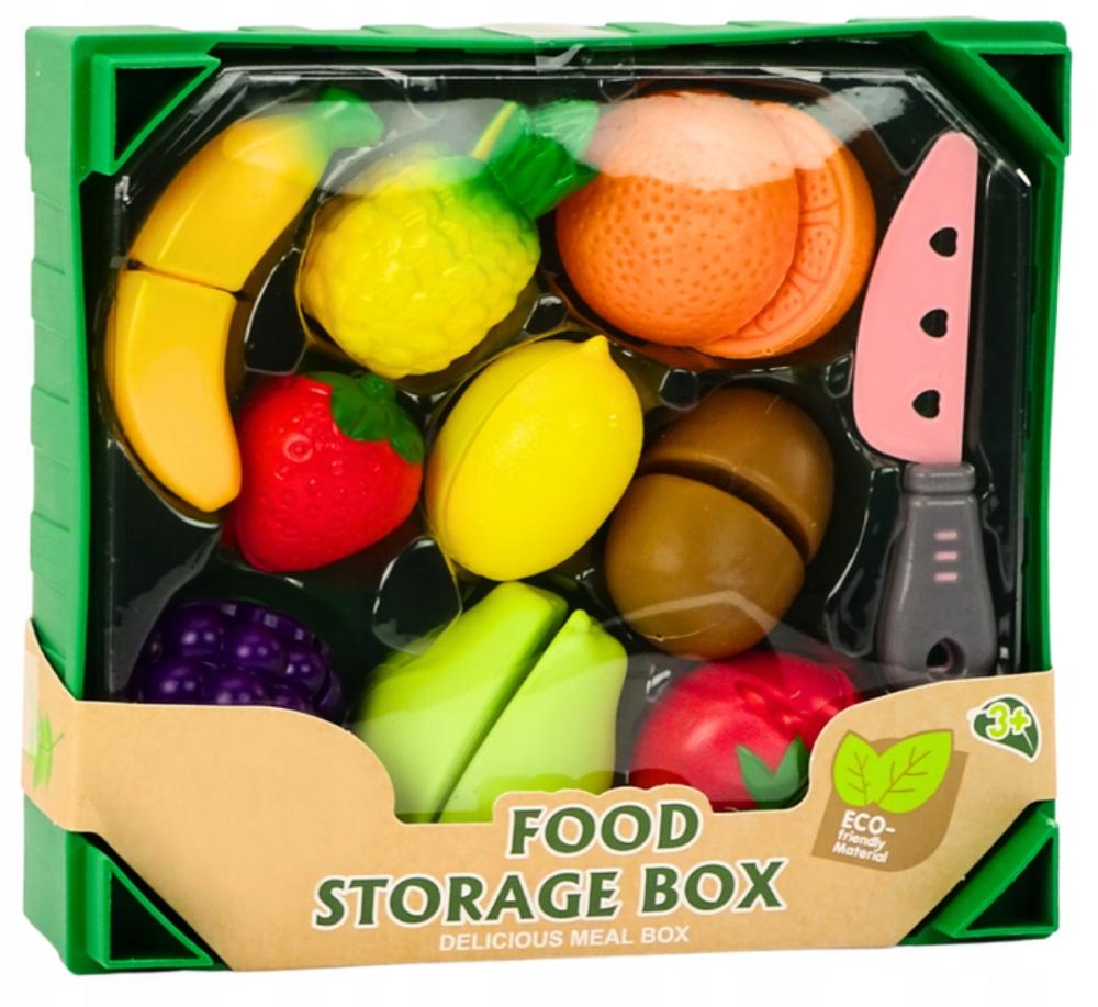 Fruit Set for Cutting In a Green Box Fruits with Velcro