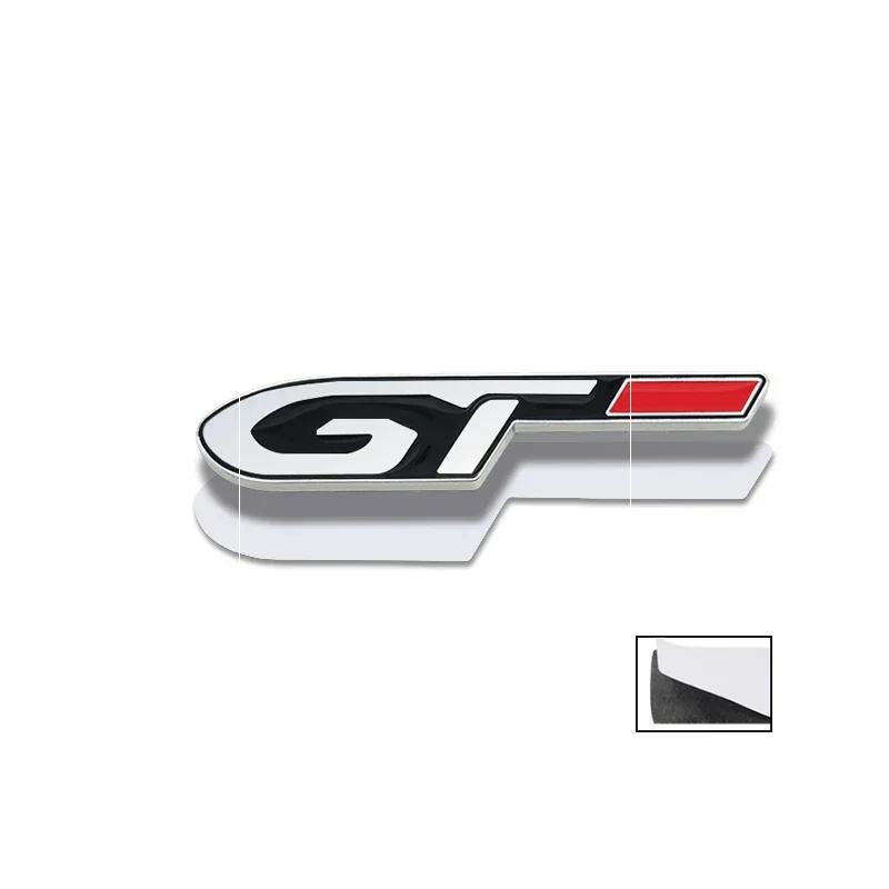 3D Metal Car GTLINE Badge Rear Trunk Fender Emblem Sticker For b444 GT 106 208 308 307 207 208 3008 407 508 2008 RCZ GT LINE 444b