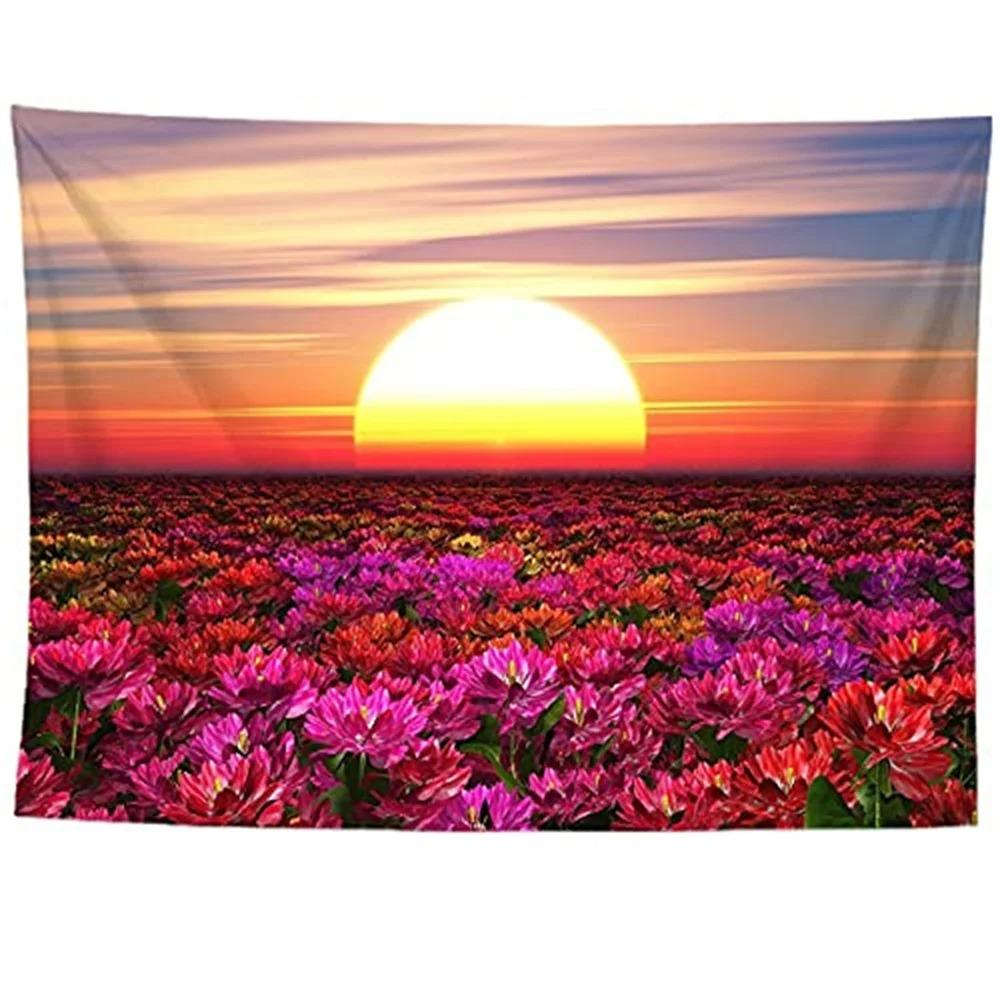 Спальня Гостиная Гобелен Парк Цветы Природный Пейзаж Узор Модный Домашний Декор Гобелен — фото 13