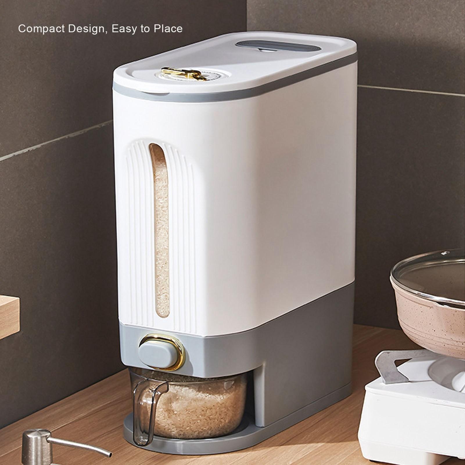 Kitchen Rice Dispenser Box Grain Food Storage Container Airtight Large Capacity For Home Kitchen Accessories S