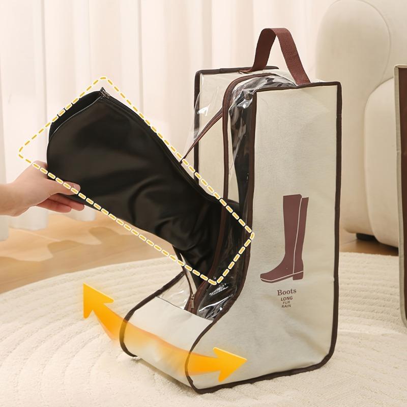 5pcs Non Woven Dust-proof and Moisture-proof Boots with Handles - Suitable for Flat and High Boots - Travel Shoe Storage Bag