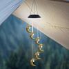 Solar Wind Chime Light, Star Sun Moon Wind Chime Solar Light, Outdoor Hanging Wind Chime, Solar Powered Garden Light for Patio Balcony Porch Terrace