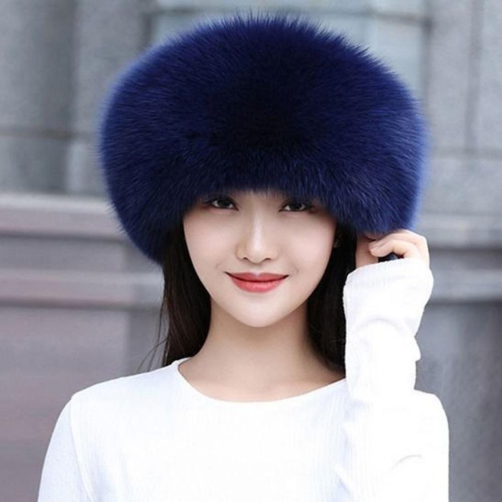 Fur Fox Hair Hat Female Winter Mother Style Thickened Warm Fox Hair Snow Hat Rex Rabbit Mink Hair Basin Hat