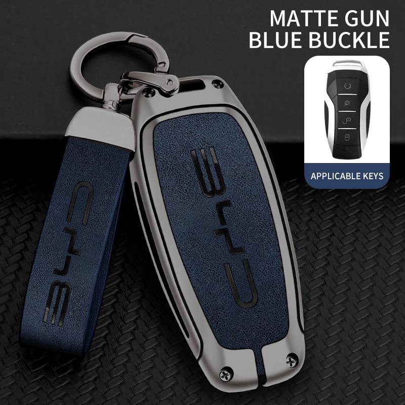 Zinc Alloy Leather Car Key Case Byd Song Plus Atto 3 Han Ev Dolphin Tang Dm Qin Yuan Dolphin Key Holder Car Key Case Key Chain