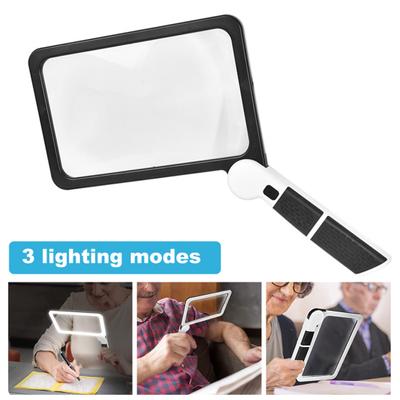 LED Magnifier Brightness Illuminated Lightweight 5X LED Handheld Magnifying Glass Household Supplies