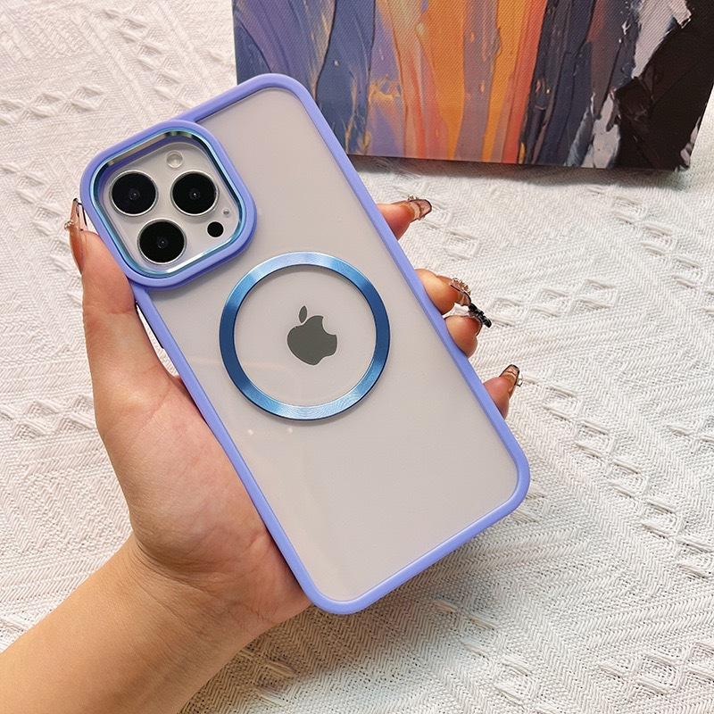 Suitable for Apple 15 Magnetic CD Texture Phone Case 14pro Acrylic Magsafe Hard 13 Protective Case