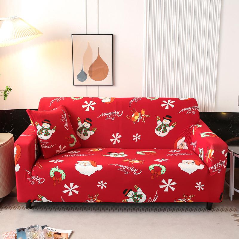 Christmas Sofa Cover Stretch Slip Covers Plastic Furniture Protector Spandex Couch Cover For Party El Banquet Washable