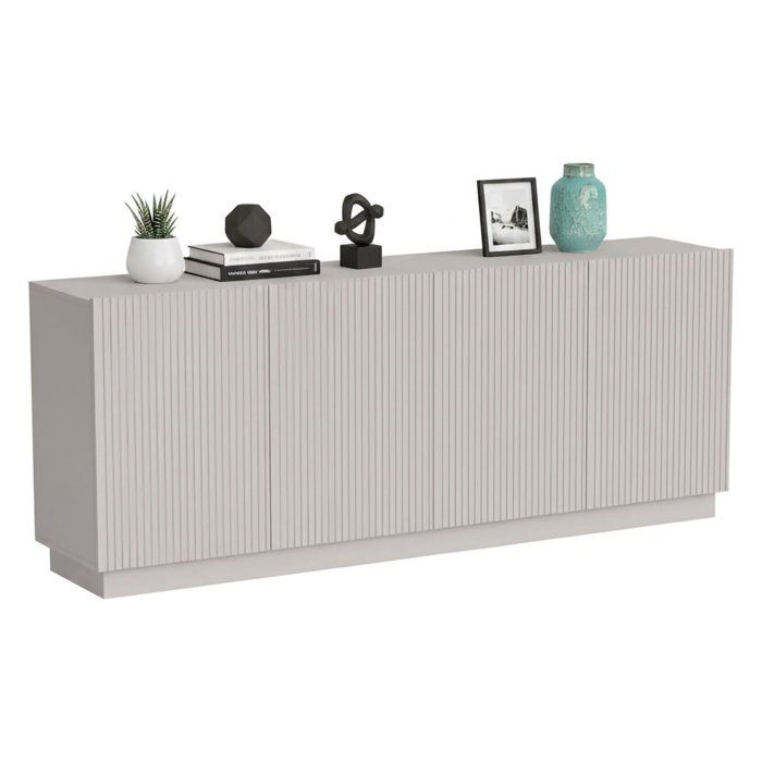 Buffet Masainas Dmora, En Bois Nobl Beige 200x40x78h Cm