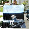 Cute Gawr Gura Hololive Anime Soft Plush Blanket,Flannel Blanket Throw Blanket for Living Room Bedroom Bed Sofa Picnic Cover Kid