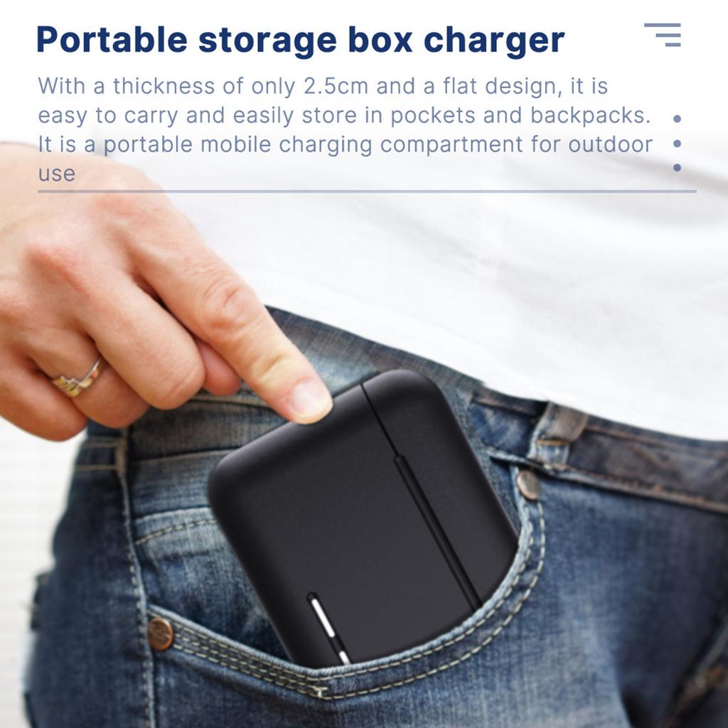 Battery Charger for GoPro Hero-13 Three-Slot Portable Storage Case with Fast Charging Function