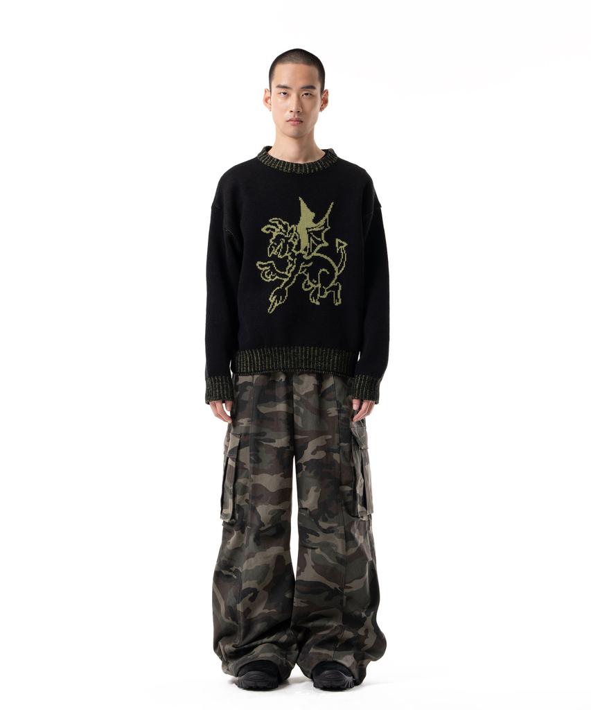 AAKAM Devil Jacquard Knit (Black)