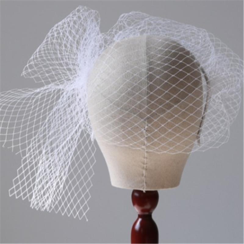 Birdcage Wedding Veil Hairband for Bride Half Face Cover Veil Headband Dance Party Elegant Headdress Evening Party Veil