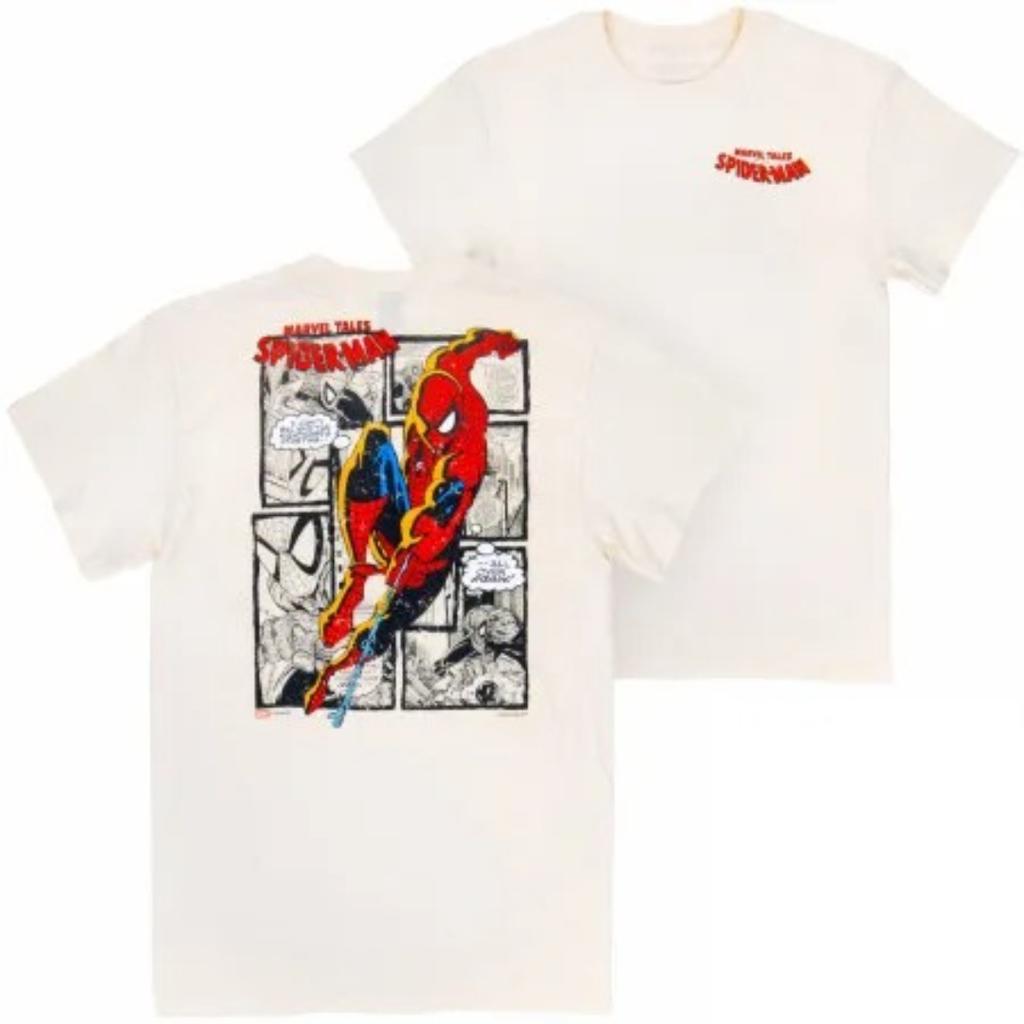 American Retro Trend T-Shirt Men's Summer Punk Spider-Man Crossing The Universe Loose Hip Hop Cotton Oversized Female Male Clothing
