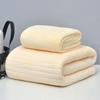 Ribbed Coral Fleece Towel - Soft, Absorbent, Lint-Free Bath/Face Towel for Couples