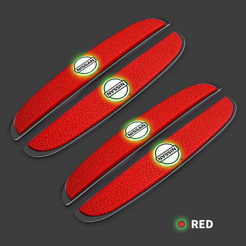4 Pezzi Strisce Paraurti Anti-collisione per Portiere Auto Adesivo Luminoso per Nissan J10 X-Trail Qashqai Juke Leaf Micra NOTE Patrol Gadget