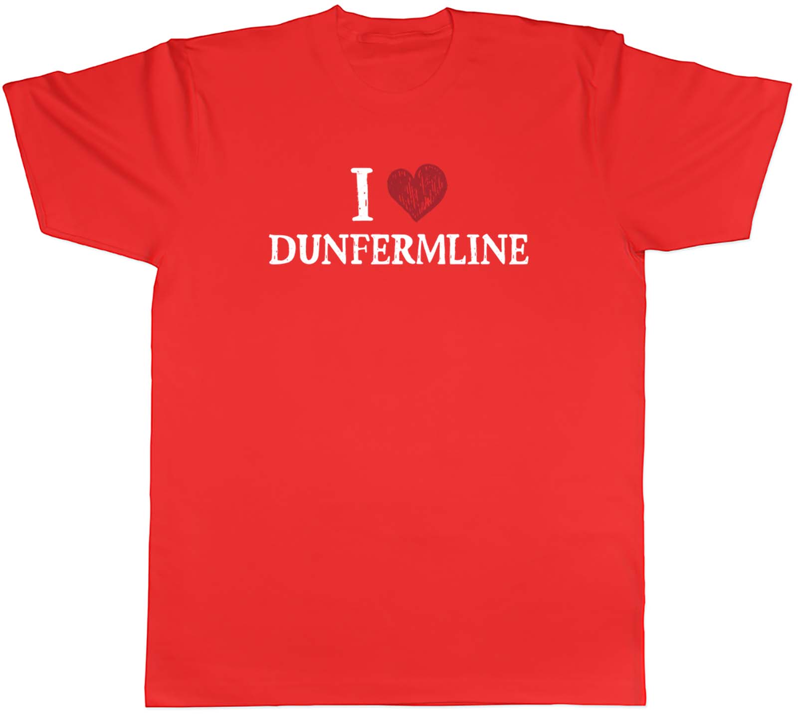 I Love Dunfermline Unisexs TShirt West Fife Scotland Scottish Tee Gift S