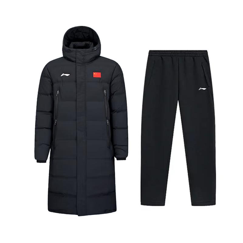 

Li-Ning Minimalist Outdoor Long Hooded Jacket Casual Sports Suit Unisex Outerwear AYMV137-1-AKLU-5 L