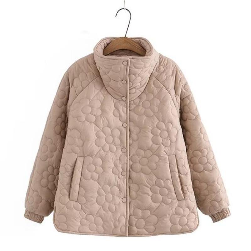 Winter Clothes Are Thin Loose Embossed Casual Padded Jacket Coat