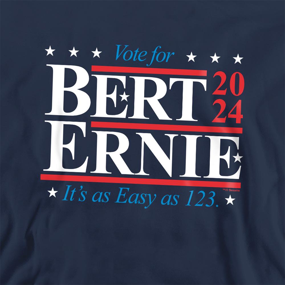 Sesame Street Unisex Adult Bert Ernie For President 123 Sweatshirt