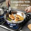 KOCH SYSTEME CS 8/10 Zoll Bratpfanne Edelstahl Steakpfanne mit 3-lagigem Boden Raucharm Kochtopf für Universalkochfelder