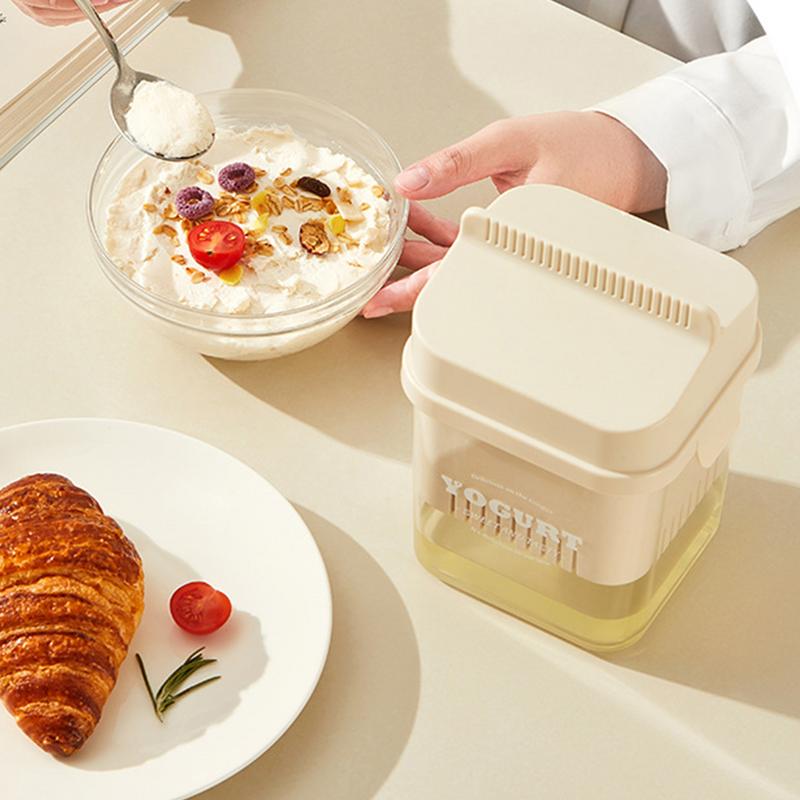 Cheese Yogurt Filter Maker Self-Made Greek- Yogurt Soybean Milk Cheese Whey Separator Water Draining Fine Mesh Strainer for Home