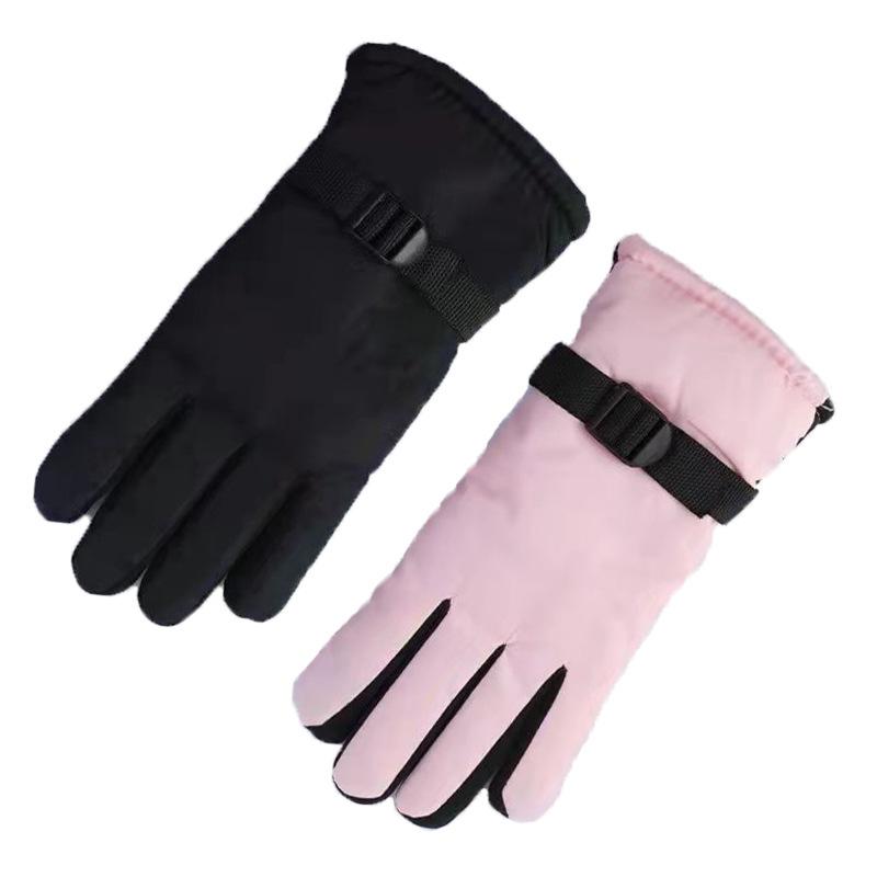 Men's and Women's Winter Electric Vehicle Motorcycle Riding Gloves Fleece Thickened Sports Ski Gloves Windproof Warm Gloves