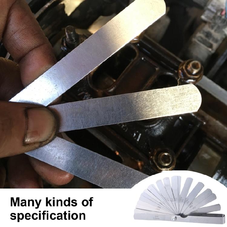 Thickness Gauge Stainless Steel Curved Feeler Gauge Ruler Welding Inspection Tool 0.001-0.04" (0.03-1.00mm)