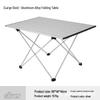 Ultralight Aluminum Folding Camping Table & Chairs - Available In Large, Medium, Small Sizes for Outdoor Picnic and Barbecue.