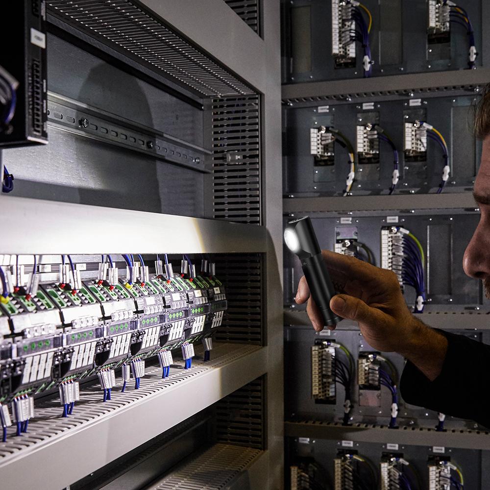 BORUIT HP100 LED Headlamp Headband Right Angle Flashlight 18650 TYPE-C Rechargeable Outdoor Head Lamp Torch Work Light