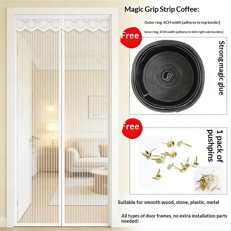 Anti-Mücken Tür Fliegengitter Sommer Automatisch Schließend Magnetisches Moskitonetz Unsichtbares Türgitter Anti Insekten Fliegen Trennvorhang