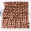 Warm printed scarf Thin women's spring, summer, autumn and winter temperament fashionable sunscreen silk scarf New decorative versatile small square s
