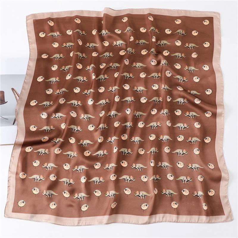 Warm printed scarf Thin women's spring, summer, autumn and winter temperament fashionable sunscreen silk scarf New decorative versatile small square s