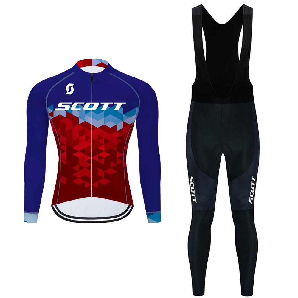 2026 Autumn Breathable Cycling Suit Autumn and Winter Cycling Suit Long Sleeve Strap Suit Mountain Road Bike