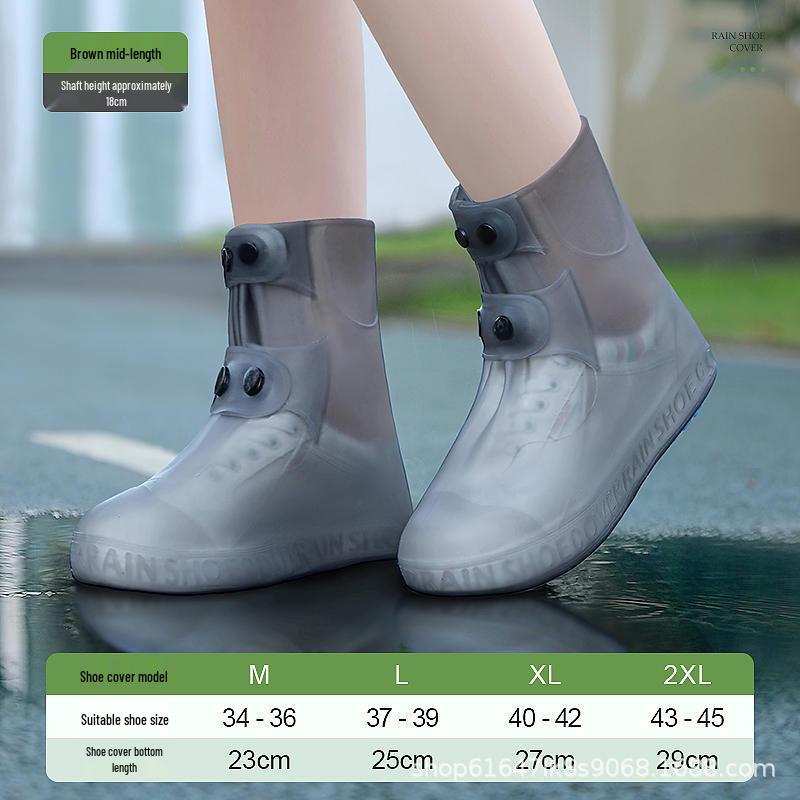 

Waterproof Silicone Non-slip Overshoes for Men & Women - Durable Women s and Student Rain Boots M [Size 34-36]
