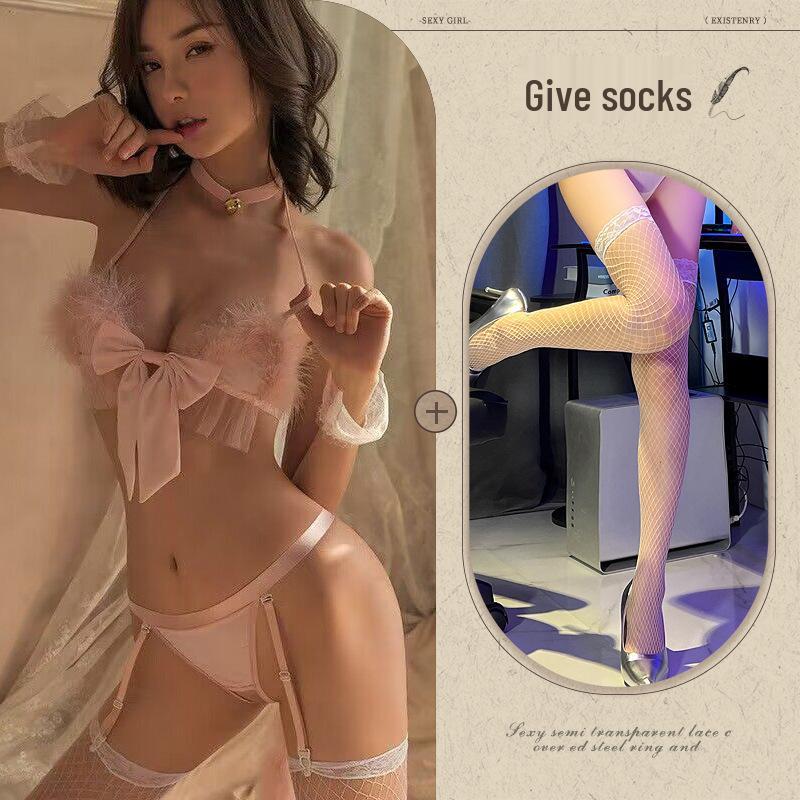 Flirty Lingerie: Catwoman Seductive Bell Robe - Sexy Small Bust Sleepwear Passion Uniform