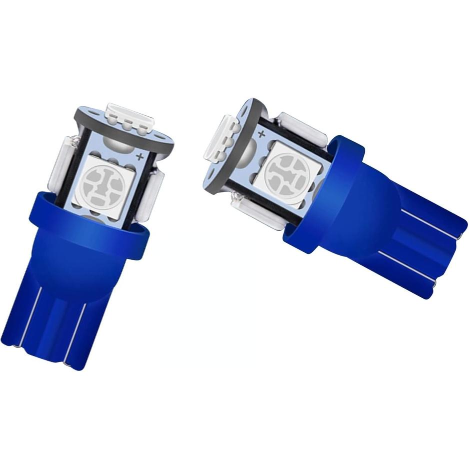 10Pack T10 194 168 LED Light Bulb PC194 PC195 PC160 PC161 PC168 Instrument Panel Gauge Cluster Dashboard Automotive Light Bulb Bright Blue