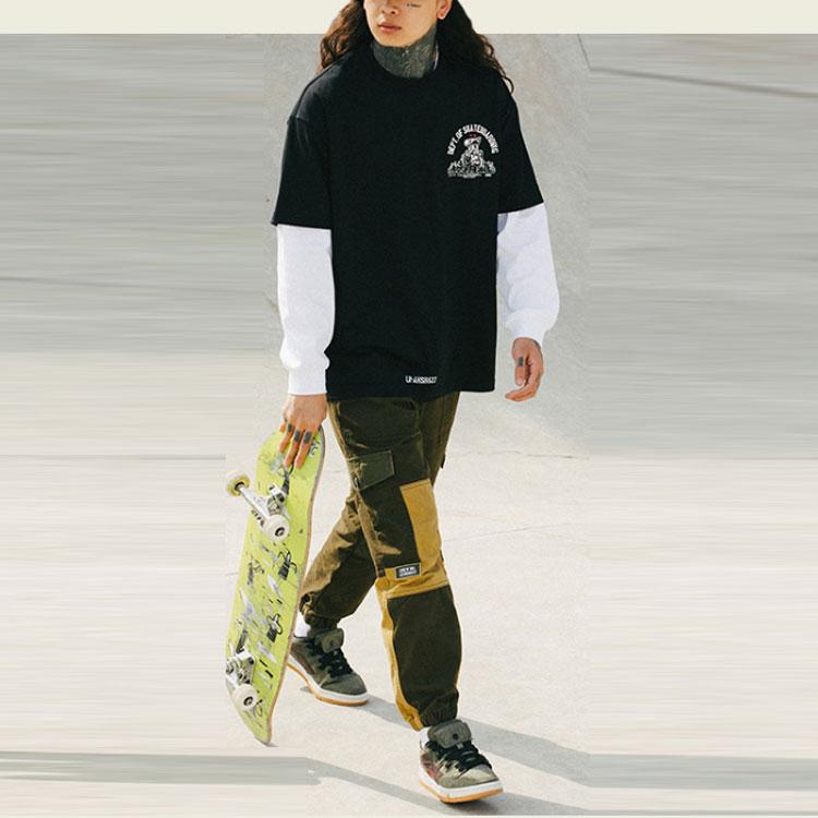 Li Ning Talent Inquiry Military Fabric Bag Skateboard Series Loose Casual Pants Men Bottoms Military-Green AKXR415-1