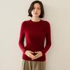 Women's Soft Wool Knit Pullover - Slim Fit Base Layer for Autumn/Winter.