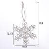 Kreativer Strass Schneeflocke Metall Weihnachtsanhänger