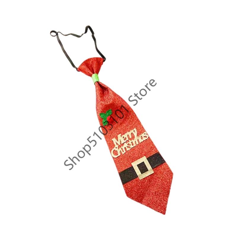 X6HE Festive Necktie Holiday Performances Decoration Quick Wear Party Attire