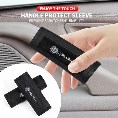Car Interior Handle Protection Cover Roof Pull Gloves For Giulia Stelvio Giulietta 156 159 147 Mito Tonale Brera Dis