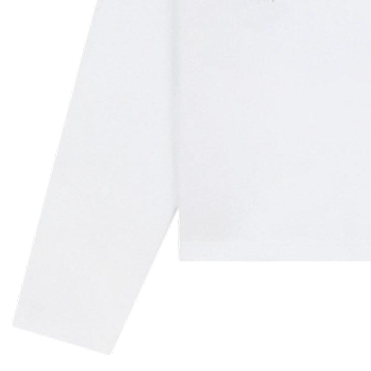 We11done FW26 Gothic Style Rhinestone Logo Long Sleeve T-Shirt Unisex Tops WD-TT2-26-766-U-WH