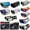 Car Exhaust Muffler Tip Single/double Outlet Round Stainless Steel Car Rear Chrome Round Exhaust Pipe Tail Muffler Tip Tube