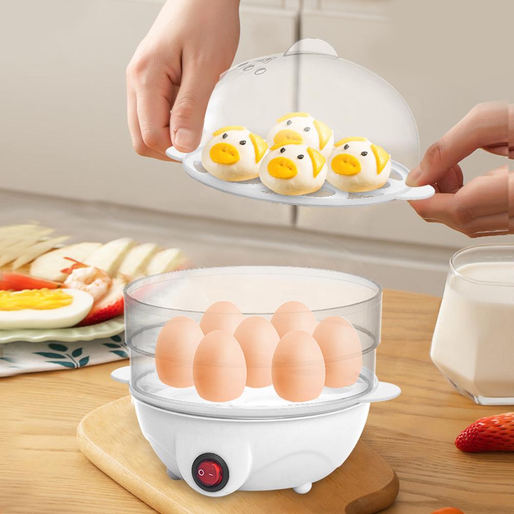 110V/220V Electric Multi-Function Egg Steamer Cooker Rapid 2/3 Layer Kitchen Machine for Cooking Eggs Milk Corn Steamed Boiler