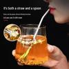 Detachable 304 Stainless Steel Straw & Stirring Spoon with Yerba Mate Filter