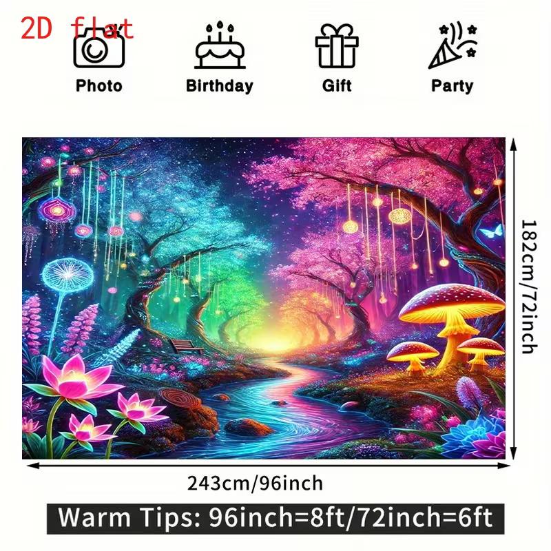 2D Magical Forest Banner, Fairy Tale Party & Live Background