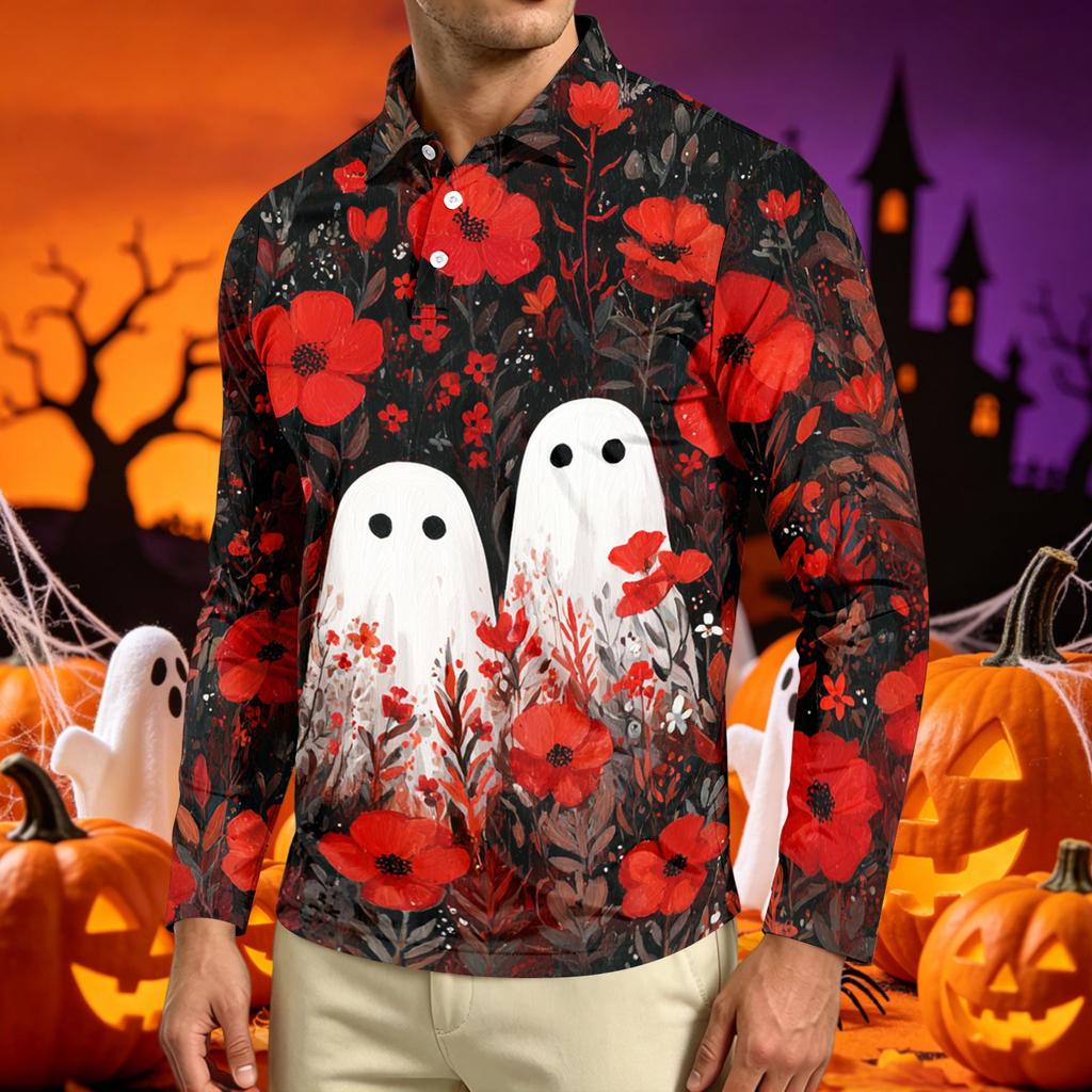 Men's Casual Long Sleeve T Shirt Crew Neck Printed Top Comfortable Fit Lightweight Fabric Suitable for Everyday Wear and Layering