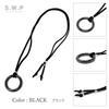 Simple Metal Long Necklace with Glasses Black S.W.P. Men's Holder, (RPSD-001C)