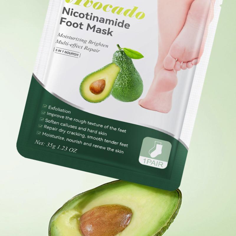 Fruit Foot Mask SADOER Avocado Strawberry Hydrating Moisturizing Foot Care Moisturizing